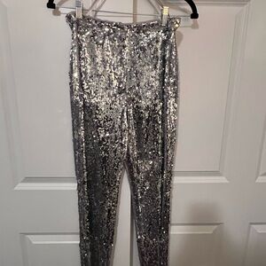 Milly Silver Sequin Trousers